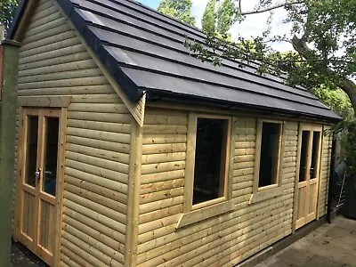 24x10 Timber Framed Outbuilding Workshop Summer House Offices Shed Log Cabin Uk • £5895