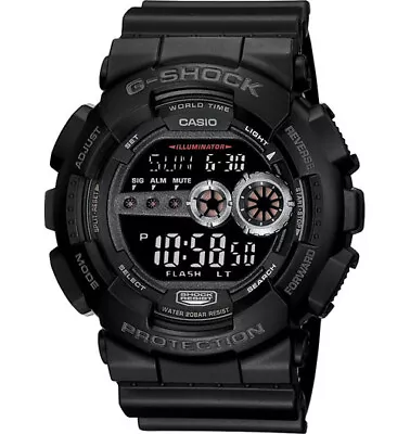 Casio G-Shock Digital Mens Black X-Large Watch GD100-1B GD-100-1BDR • $128.90