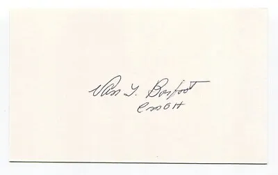 Van T. Barfoot Signed 3x5 Index Card Autographed Signature WWII Medal Of Honor • $25