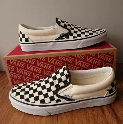 Vans Classic Checkerboard Slip On Size Uk 11 • £49.99
