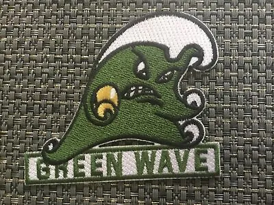$6.95 • Buy TULANE GREEN WAVE Embroidered Iron On Patch Old Stock 3” X 2.5”
