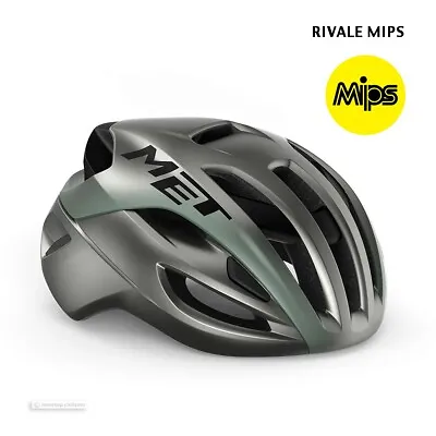 NEW MET RIVALE MIPS Road Cycling Helmet : FROSTY GREEN • $199