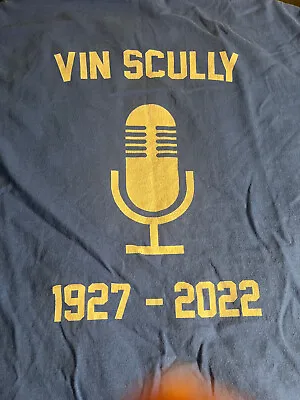 Los Angeles Dodgers T Shirt Vin Scully RIP 1927-2022 Hall Fame Announcer • $9.99