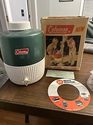 Vintage Coleman Snow Lite Jug 2 Gallon Green W/ Cup & Original Box. 55028700 • $35