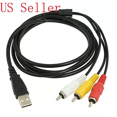 USA 3-RCA To USB AUX ADAPTER AUDIO VIDEO AV CONVERTER CABLE CORD LINK RGB • $6.46