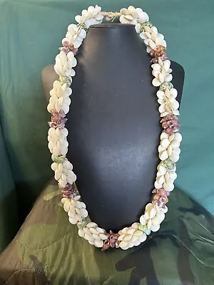 Tahiti Tahitian Snail Shell-Pupu Lei 38” Long Vintage • $599