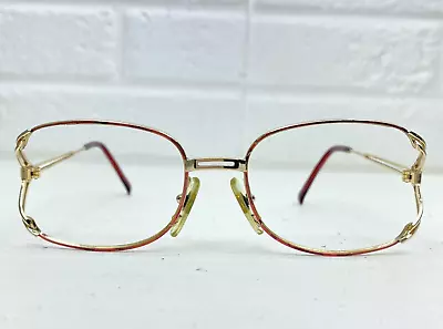 $62.99 • Buy Vintage Christian Dior Eyeglasses Frames Women Gold Red 18186