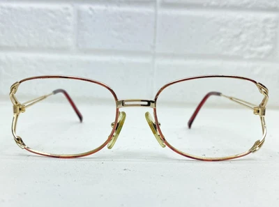 Vintage Christian Dior Eyeglasses Frames Women Gold Red 18186 • $62.99