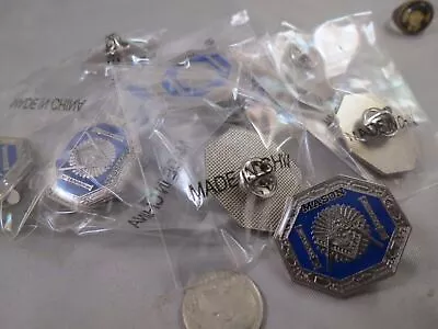 Wholesale Lot 12 Freemason Mason Masonic Pins Silver Blue Lapel Pinback Tie Tack • $18.99