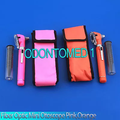 OrangePink Mini Fiber Optic-Medical Otoscope Diagnostic Examination New SetODM • $29.95