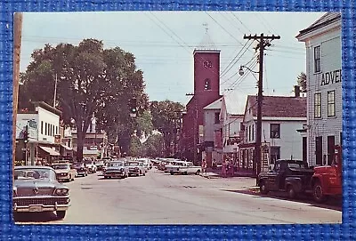 Vintage 1950's Shopping District Norway Southern Oxford County Maine ME Postcard • $8.95