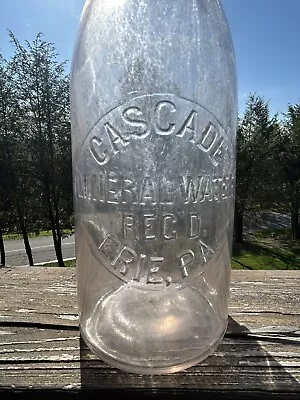 Huge Blob Top Cascade Mineral Spring Water Bottle Erie PA  14” Lt. Amethyst • $40