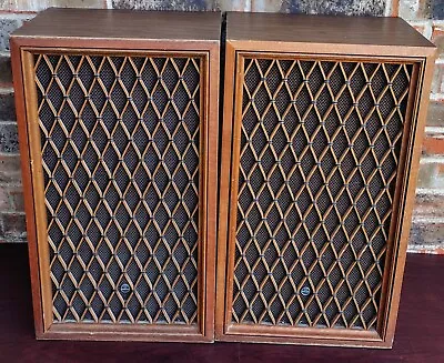 VINTAGE PIONEER CS-33A FLOOR SPEAKERS LATTICE GRILLS 1970s MCM Style 1 Pair. • $324.98