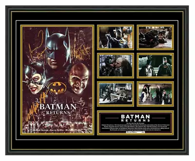 Batman Returns 1992 Keaton DeVito Signed Photo Poster LE Framed Memorabilia • $129.99