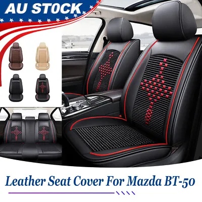 Breathable Leather Auto Car Seat Covers Full Set/Front Cushions For Mazda BT-50 • $103.41
