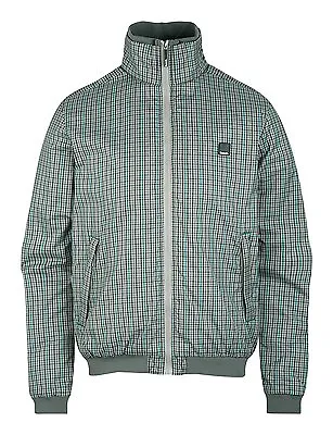 Bench UK Mens Gray Plaid Gaze Zip Up Winter Jacket With Fleece Lining NWT • $66.75