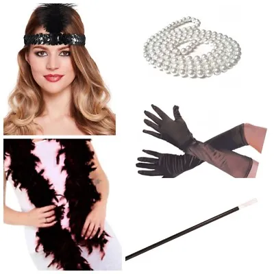Ladies Flapper Gatsby 1920 Fancy Dress Charleston Adult Teen Costume Accessories • £11