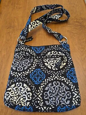 Vera Bradley Triple Zip Crossbody Bag Canterbury Cobalt - Excellent! • $15