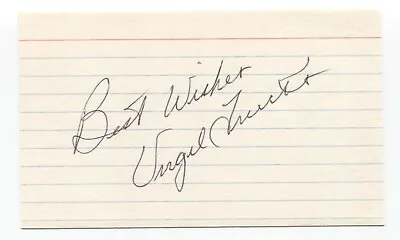 Virgil Trucks Signed 3x5 Index Card Baseball Autographed Signature  • $30