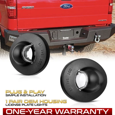 $10.20 • Buy 2PCs 1980-2014 Ford F150  OE-Style  Lobo Rear Bumper License Plate Tag Light SET
