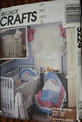 McCall's 5224 Pattern Crib Bumpers Diaper Stacker Bassinet Skirt Nursery Assort • $7.73