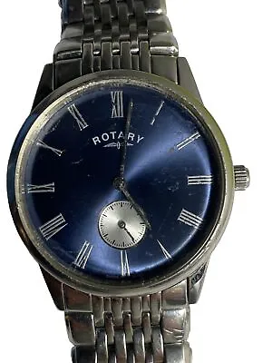 Rotary Windsor GB02322/05 Quartz Vintage 6Jewels Swiss Made S. Steel Men’s Watch • $32