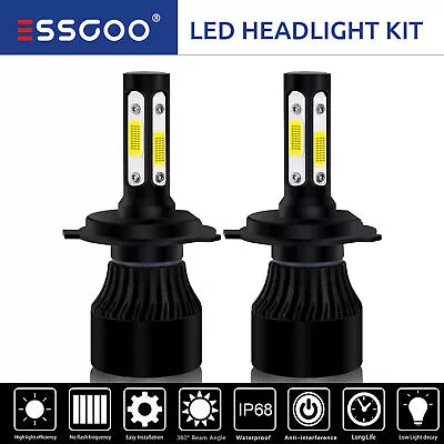 H4/9003 LED Headlight Kit Lamp Bulbs Globes High Low Beam 2000W 300000LM Upgrade • $12.99