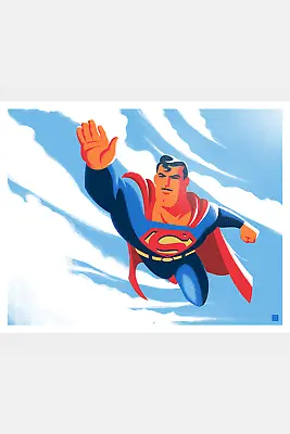 Superman Animated Series By Danny Haas Ltd Edition X/85 Poster Mondo MINT Art • $85