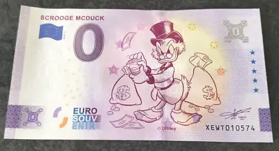 SCROOGE MCDUCK Disney 0 EURO SOUVENIR Mint Condition • £8