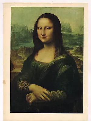 Mona Lisa By Leonardo Da Vinci Vintage Old Print Picture 1934 • $4.34