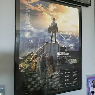 FRAMED 2017 Legend Of Zelda: Breath Of The Wild Switch Video Game Wall Art V2 • £27.96