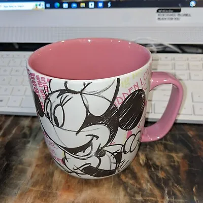 Disney Store Minnie Mouse Sketch Mug - Pink • $10