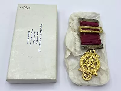 Vintage Gilted Royal Arch Chapter Masonic Jewel Medal With Box • £14