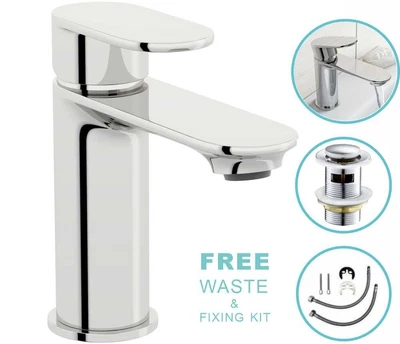 £19.95 • Buy NEW Modern Waterfall Bathroom Tap Basin Sink Mono Mixer Chrome Cloakroom + Waste