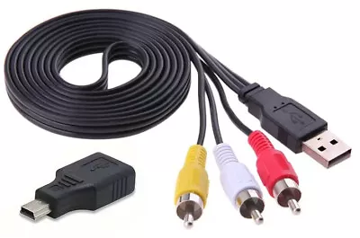 Mini USB To RCA Composite Video Audio Adapter Cable For Camera USB TV Sticks • $12.50