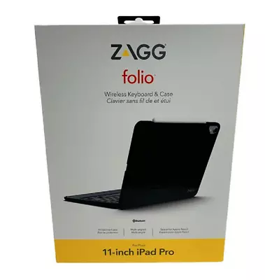 $89 • Buy Case Of  5 - ZAGG Folio Bluetooth Backlit Keyboard Case IPad Pro 11. *NEW*