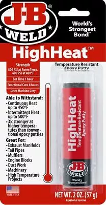 $25.95 • Buy Jb Weld Highheat Epoxy Putty