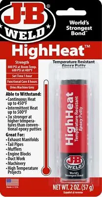 Jb Weld Highheat Epoxy Putty • $25.95