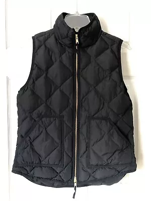 J.Crew Puffer Vest Women's Small Black Quilted Down Insulated Slim  • $18.90