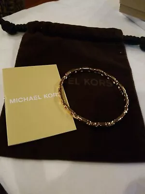 Michael Kors Mercer Link Hinged Bangle Bracelet Rose-Gold  NEW • $93