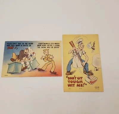 Lot Of 2 Unused Military Postcards MWM Color-litho • $6