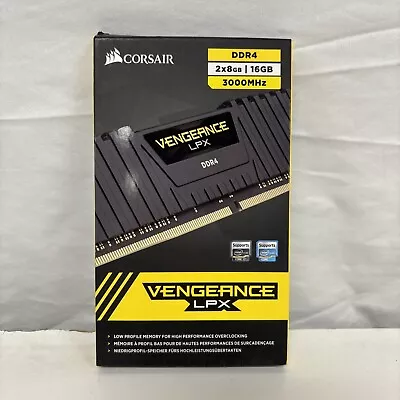 Corsair Vengeance LPX 16GB (2x8GB) DDR4 3000MHz C15 Desktop Gaming Memory Black • $59
