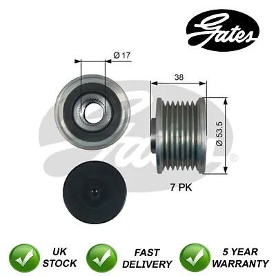 Gates Alternator Freewheel Clutch Pulley Fits Qashqai X-Trail Trafic #8736 • £56.71