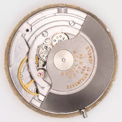 Vintage Hamilton Caliber 689 17-Jewel Automatic Wristwatch Movement Runs • $65