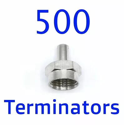 500 PACK F Type 75 Ohm Male Terminator Caps Coax Signal End TV RF Splitter Port • $69.95