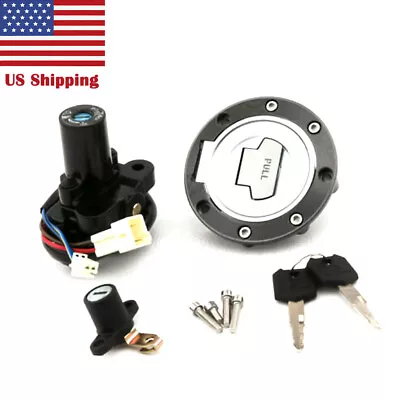 Ignition Switch Fuel Gas Cap Seat Key Lock Key For Yamaha YZF R1 R6 FJR1300 • $33.15