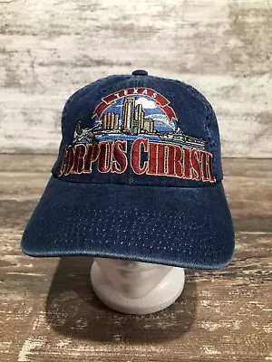 Captain Travel Corpus Christi Texas Denim Hat Vintage • $15