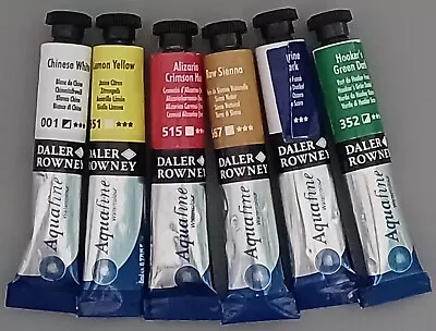 Daler Rowney Aquafine Watercolour 8ml Tubes Random Assortment Pack Of 6 • £5