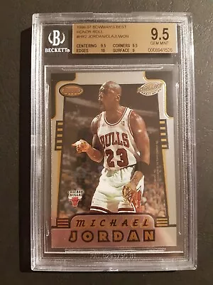 1996-97 Bowman's Best MICHAEL JORDAN / OLAJUWON Honor Roll 💎 BGS 9.5 GEM MINT • $390.79