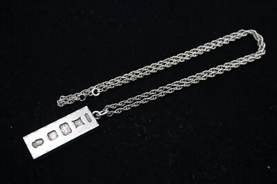 £0.99 • Buy Silver Ingot Pendant Silver Jubilee 1977 Royal Chain Weight 42 G 